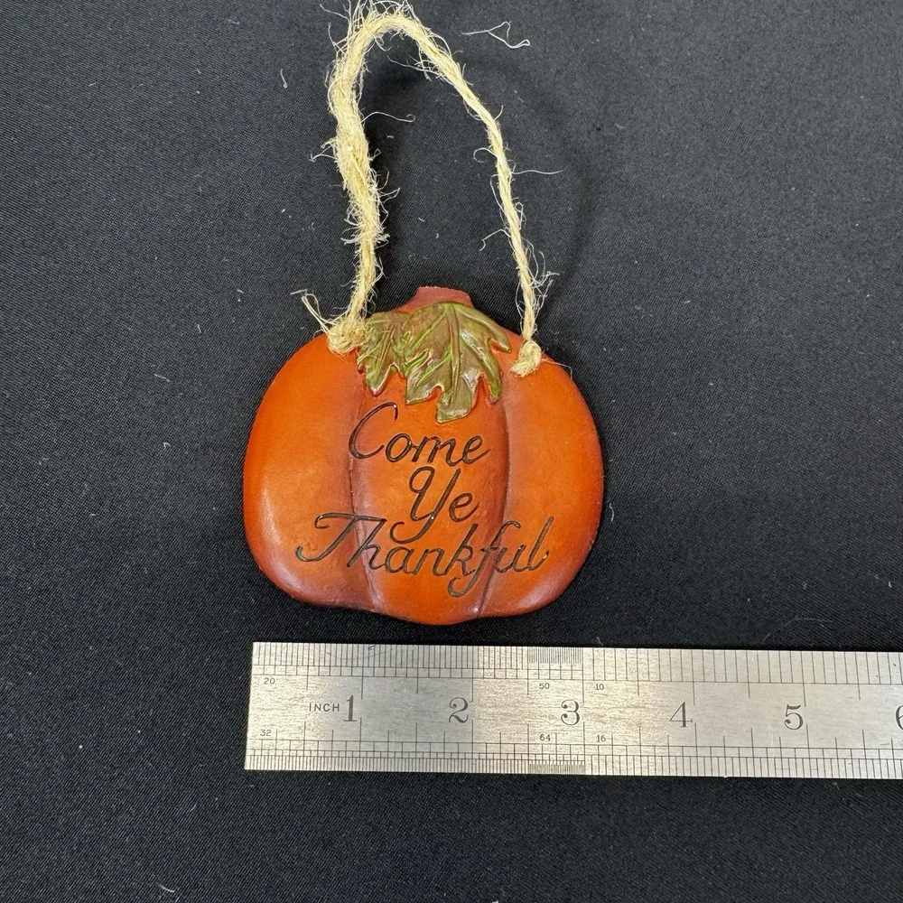 Vintage‎ Thanksgiving Mini Wall Hanging Plaque Pumpkin